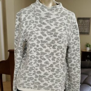 Loft Snow Leopard Print Sweater